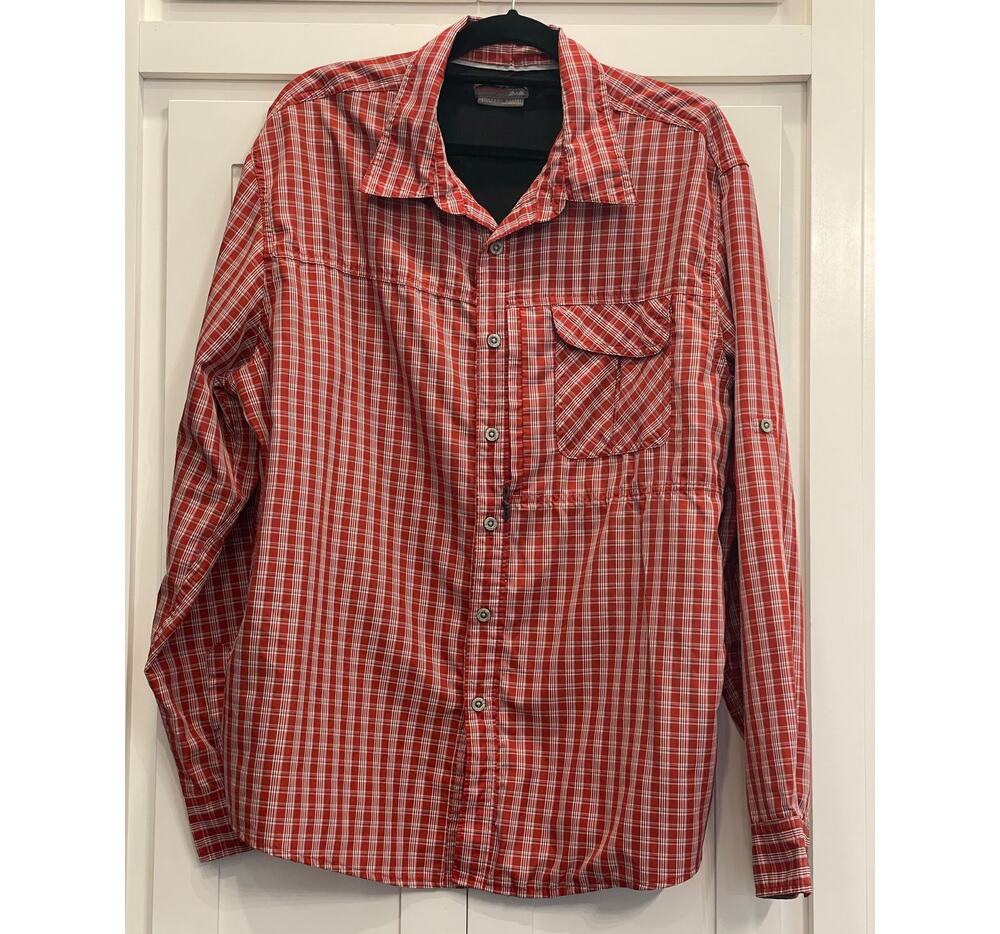 Wrangler Outdoor Regular fit utility shirt reddish brown plaid XL